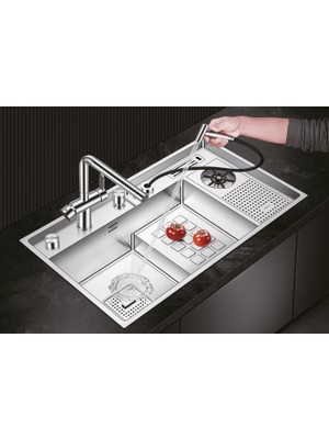Ivento Ivnt 8848J 84 cm Paslanmaz Çelik Mutfak Evyesi Tezgah Üstü 840X480X220MM