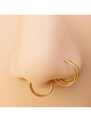 Lunexa 925 Ayar Gümüş Çift Burgu Halka Küpe Helix Piercing