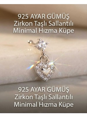 Lunexa 925 Ayar Gümüş Zirkon Taşlı Unisex Küpe Hızma Minimal Şık Modern Tasarım Alerji Yapmaz