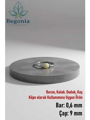 Lunexa 925 Ayar Gümüş Sarı Boncuk Üç Top Halka Hızma, Küpe Olarak Kullanıma Uygundur