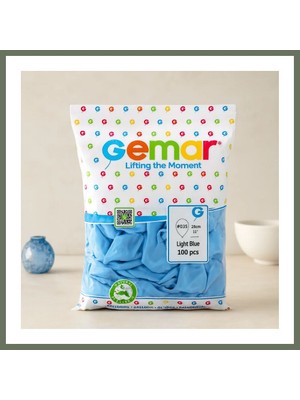 Bezos 11'' (28 Cm) Metalik Açık Mavi Lateks Balon - 100'LÜ Bezos1