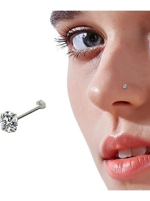 Lunexa 925 Ayar Gümüş 3 mm Zirkon Tek Taş Hızma