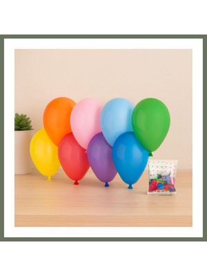 Bezos Klasik Renkli Lateks Balon 7'' (19 Cm) 100'LÜ Bezos1