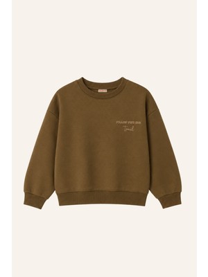 Zeyland Erkek Çocuk Sıfır Yaka Baskılı Sweatshirt