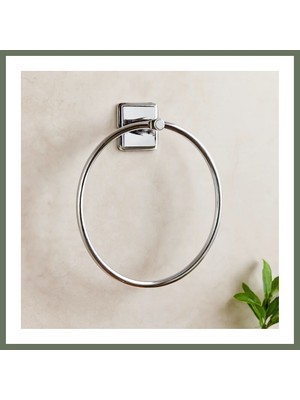 Bezos Yuvarlak Metal Yapışkanlı Banyo Havluluk Bezos1