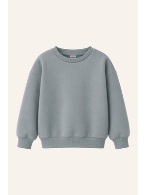 Zeyland Erkek Çocuk Sıfır Yaka Baskılı Sweatshirt