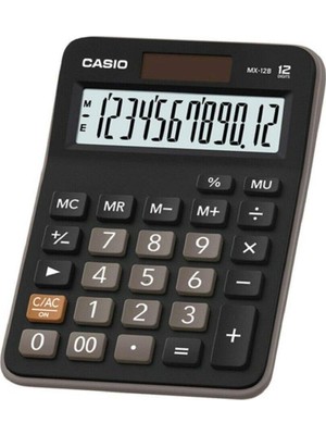 Happy Trend MX-12B-BK-W-DC Casio Ekononik Hesap Makinesi, Siyah