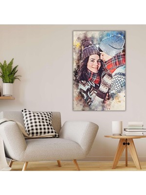 Happy Trend Sanat Kişiye Özel Fotoğraflı Kanvas Tablo 50X70CM;BEYAZ 50 x 70