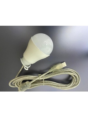 Happy Trend Lambası 3 mt LED Ampul USB Kamp Lambası Mini Kamp Feneri 5V Taşınabilir Asma Çadır Kablo Ampulleri Kamp Acil Durum Işığı Yürüyüş Acil Durum Işığı Balıkçılık Aydınlatma (5W)