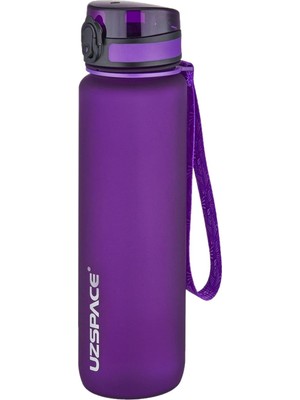 Happy Trend 28 cm 1000 ml 1 Litre Tritan Su Matarası 14 Renk Fiftyfifty Softtouch Mor