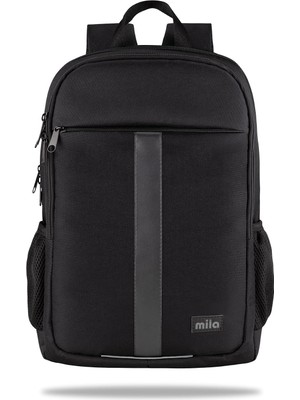 Happy Trend 15.6 Inch Mila Serisi W600 - Macbook,mac Air Uyumlu Reflektörlü - Laptop Sırt Çantası - Siyah