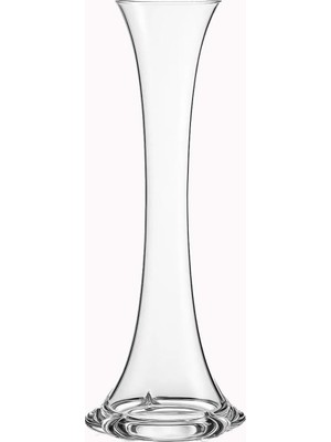 Happy Trend Yapımı Fil Ayağı Vazo Cam Vazo 40CM Ince Belli Vazo Şeffaf Renksiz