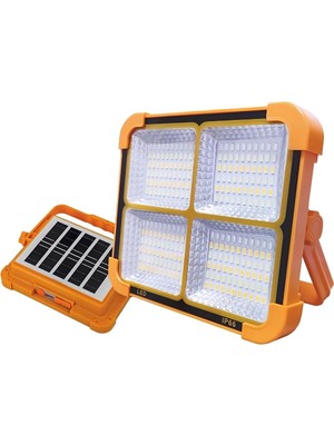 Happy Trend Güneş Enerjili Kamp Lambası - IP66 Su Geçirmez Powerbank Özellikli Şarj Edilebilir Çok Fonksiyonlu Projektör, Sos Flaşörlü Çadır ve Avcı LED Işıldak