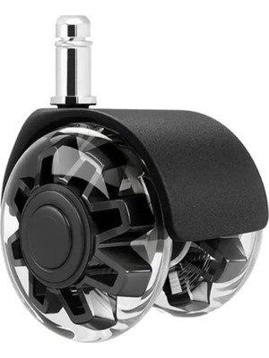 Happy Trend Sessiz Ofis Koltuğu Tekerleği,5 ADET,11MM Standart Ölçü, 50MM Çap,siyah, Sessiz Hareket
