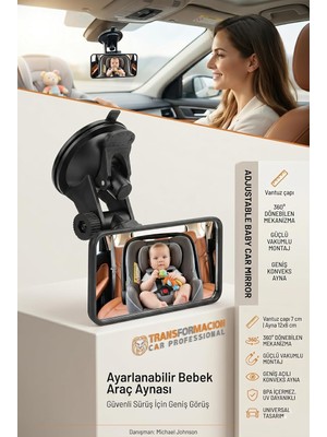 Happy Trend Babypoint Vantuzlu Bebek Araç Içi Ayna 360° Ayarlanabilir Güvenlik Gözlem Aynası 428863