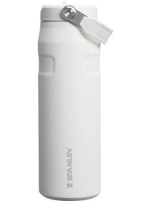 Happy Trend Iceflow™ Aerolight™ Flip Straw 2.0 Pipetli Termos Su Şişesi 0.7 Litre - Beyaz (Frost) | Paslanmaz Çelik