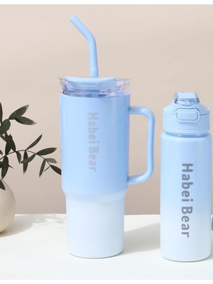 Happy Trend Matara Seti, Mor, 1500 ml + 900 Ml, 2 Adet, Pipetli ve Kapaklı (Mavi)