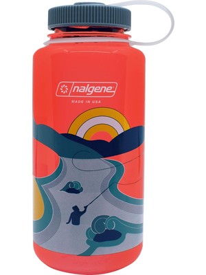 Happy Trend Üniseks – Yetişkin Geniş Ağızlı Şişe, Retro Pomegranat, 1 L