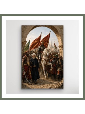 Bezos Fatih Sultan Mehmet Istanbul'un Fethi Kanvas Tablo 20X30 cm Bezos1