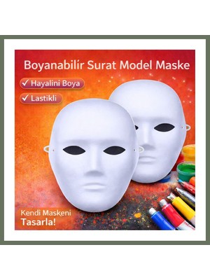 Bezos Boyanabilir Surat Model Maske ? Lastikli | Kendin Tasarla Bezos1
