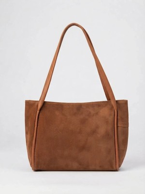 Satuna Kadın Büyük Boy Süet Tote Çanta - Astar Detaylı 35X27 cm Omuz Çantası