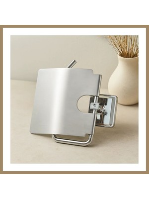 Bezos Geniş Kapaklı Metal Wc Kağıtlığı (Yapışkanlı Montaj) 22
