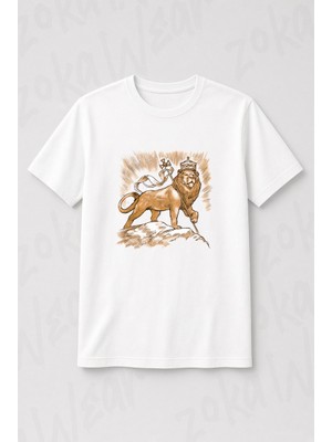 Zoka Wear Aslan Bask Baskılı Tişört