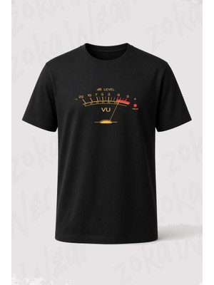 Zoka Wear Volume Vu Meter Vintage Audio Engineer Recording Studio Gear Baskılı Tişört