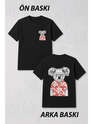 Zoka Wear Koala Ön ve Sırt Baskılı Tişört
