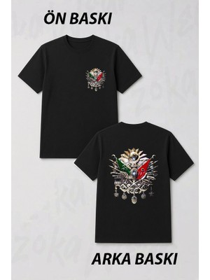 Zoka Wear Osmanli Armasi Ön ve Sırt Baskılı Tişört