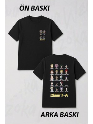 Zoka Wear My Hero Academia Sinif 1-A Butun Ogrenciler Baskili Ozel Ön ve Sırt Baskılı Tişört