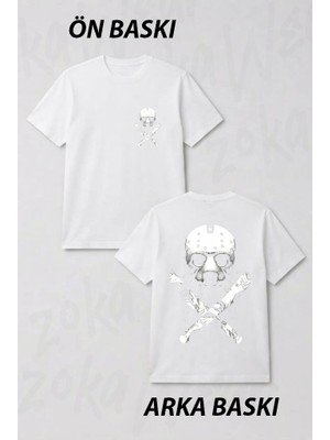 Zoka Wear Friday The 13TH 13 Cuma Siyah Unisex Ön ve Sırt Baskılı Tişört