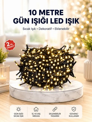 Dolozena Uzun Ömürlü LED Teknolojili 10 Metre Şık Işıklı Süsleme Seti