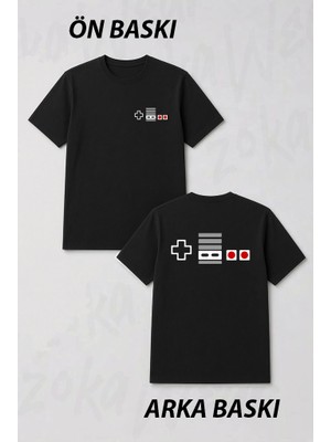 Zoka Wear Nintendo Ön ve Sırt Baskılı Tişört