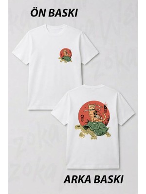 Zoka Wear Catana On Turtle Ön ve Sırt Baskılı Tişört