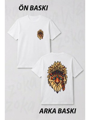 Zoka Wear Kizilderili Tilki Ön ve Sırt Baskılı Tişört