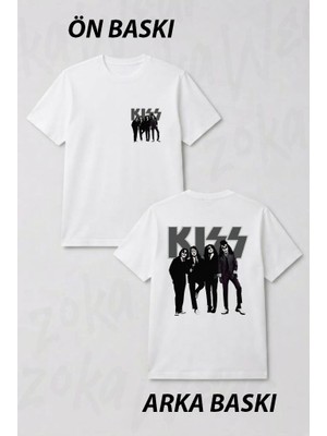 Zoka Wear Kiss The Band2 Ön ve Sırt Baskılı Tişört