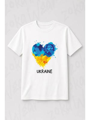 Zoka Wear Ukraine Ukrayna Kalpli Cep Logo Baskılı Tişört