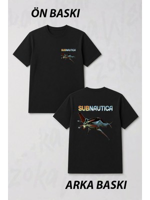 Zoka Wear Subnautica - Reaper Leviathan Ön ve Sırt Baskılı Tişört
