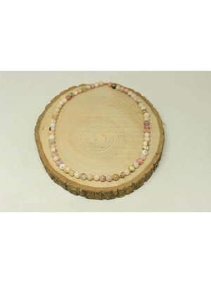 Çeyrek Dizi (9cm Uzunluğundadır!) Pembe Opal Taşı Royal Quality Çeyrek Dizi 6mm