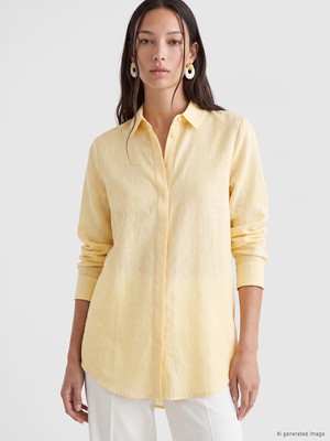 LC Waikiki Lcw Everyday Sarı Kadın Gömlek Tunik