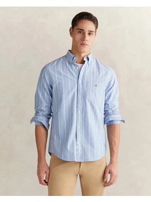 Gant Erkek Mavi Regular Fit Düğmeli Gömlek