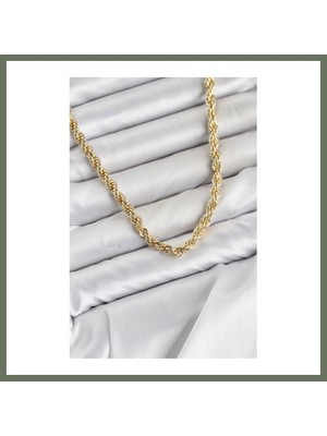 Bezos cm Burgu Model Gold Renk Pirinç 60 cm Kadın Kolye Bezos1