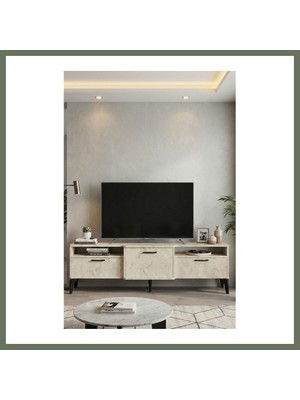 Bezos Mistral Tv Sehpası Suntalam Ekru 160X40 cm Bezos1