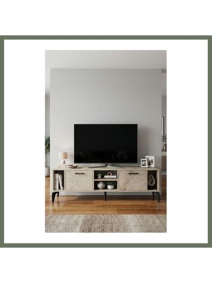 Bezos Linya Tv Sehpası Suntalam Ekru 160X35 cm Bezos1