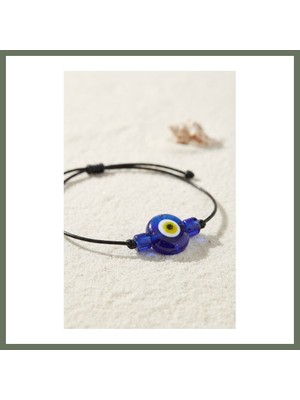Bezos Handmade Bohem Tarz Mavi Göz Nazar Kolye Bezos1