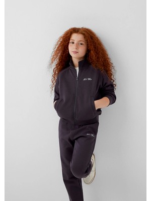 Mavi Mavi Jeans Baskılı Fermuarlı Antrasit Sweatshirt 7S10192-70087
