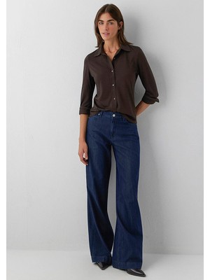 Mavi (Tencel™) Lyocell Karışımlı Kahverengi Örme Gömlek 1614363-90707