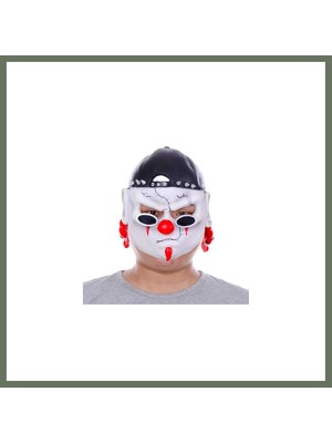 Bezos Lateks Şapkalı Gözlüklü Beyaz Maske Bezos1