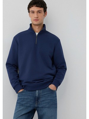 Mavi Yarı Fermuarlı Lacivert Basic Sweatshirt 0S20027-70488